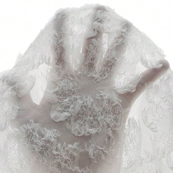 Classic Fuzzy Floral Button Down Long Sleeve Top - Picture 7 of 10